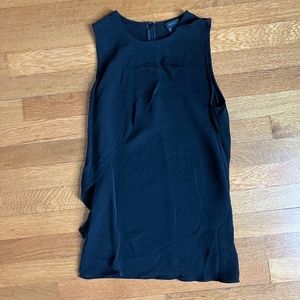 Theory black ruffled top